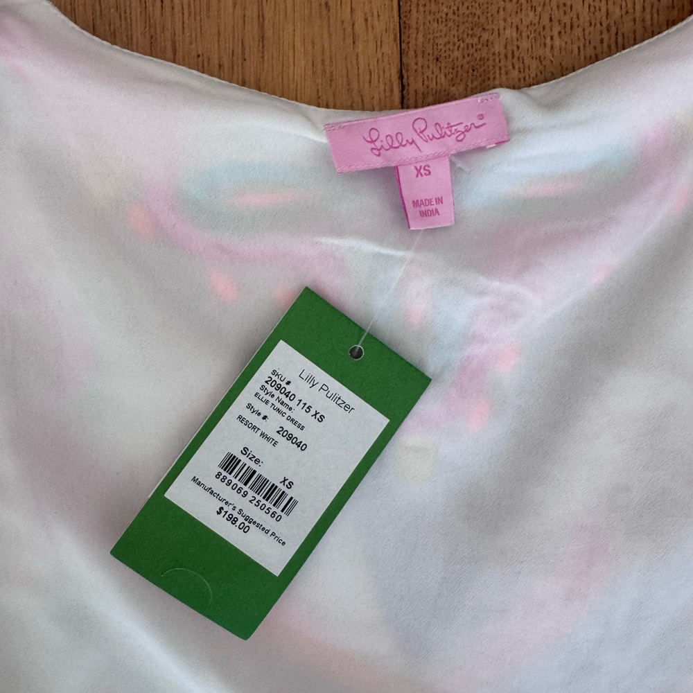NWT Lilly Pulitzer Ellie Tunic Dress SZ XS Resort White - Picture 13 of 14